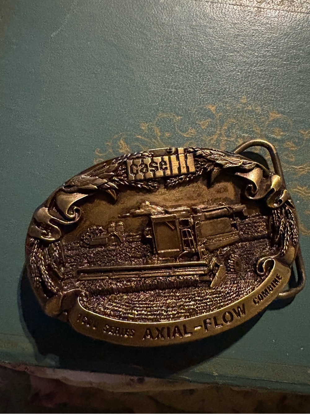 CASE Axial-Flow Combine Belt Buckle - Brass Tone